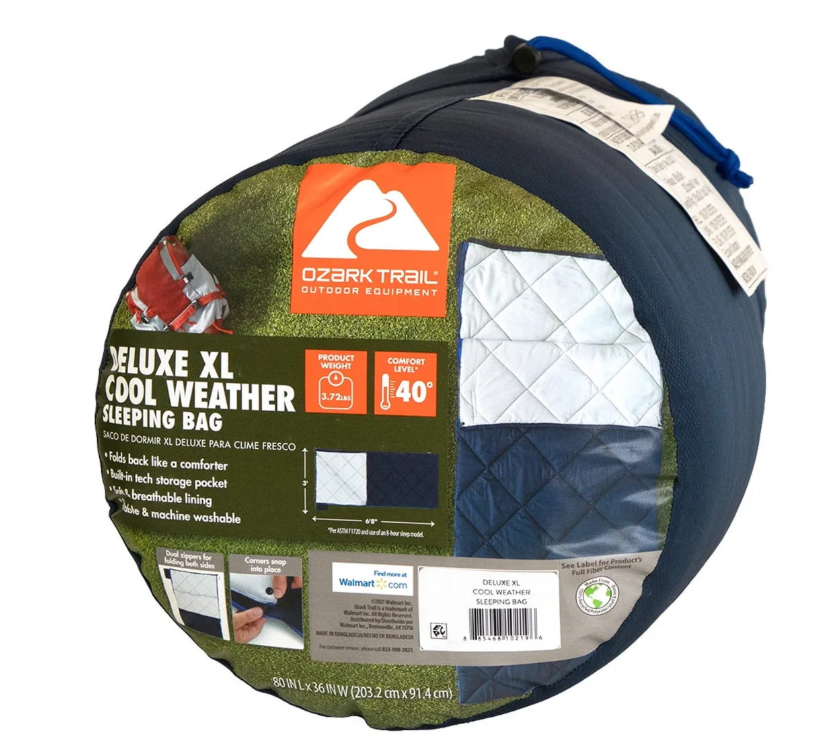Ozark Trail XL Deluxe Warm Weather Sleeping Bag