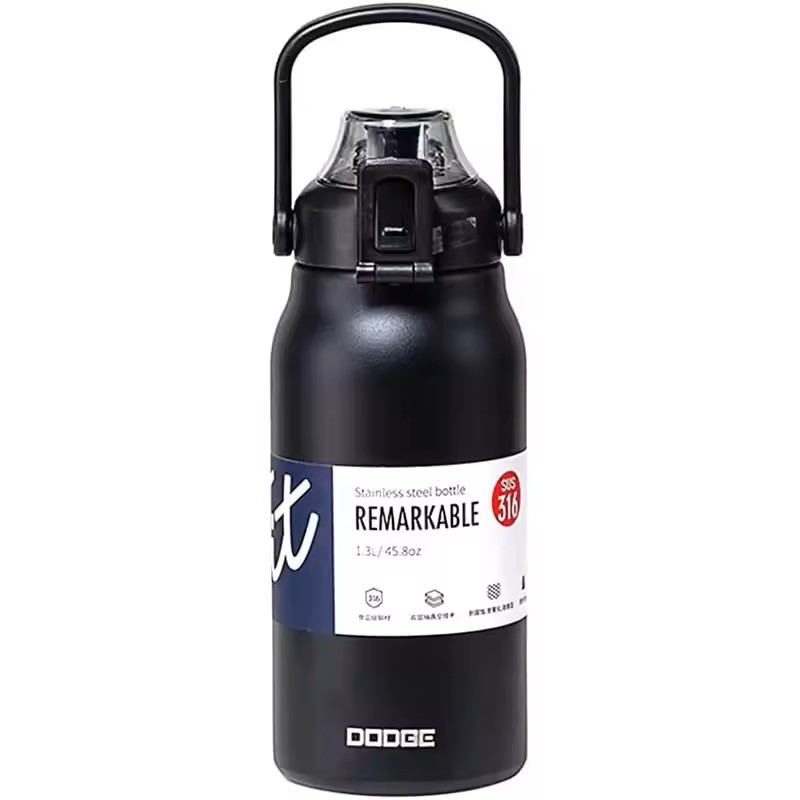 STAINLESS STEEL BOTTLE REMARKABLE 1.7L BLACK